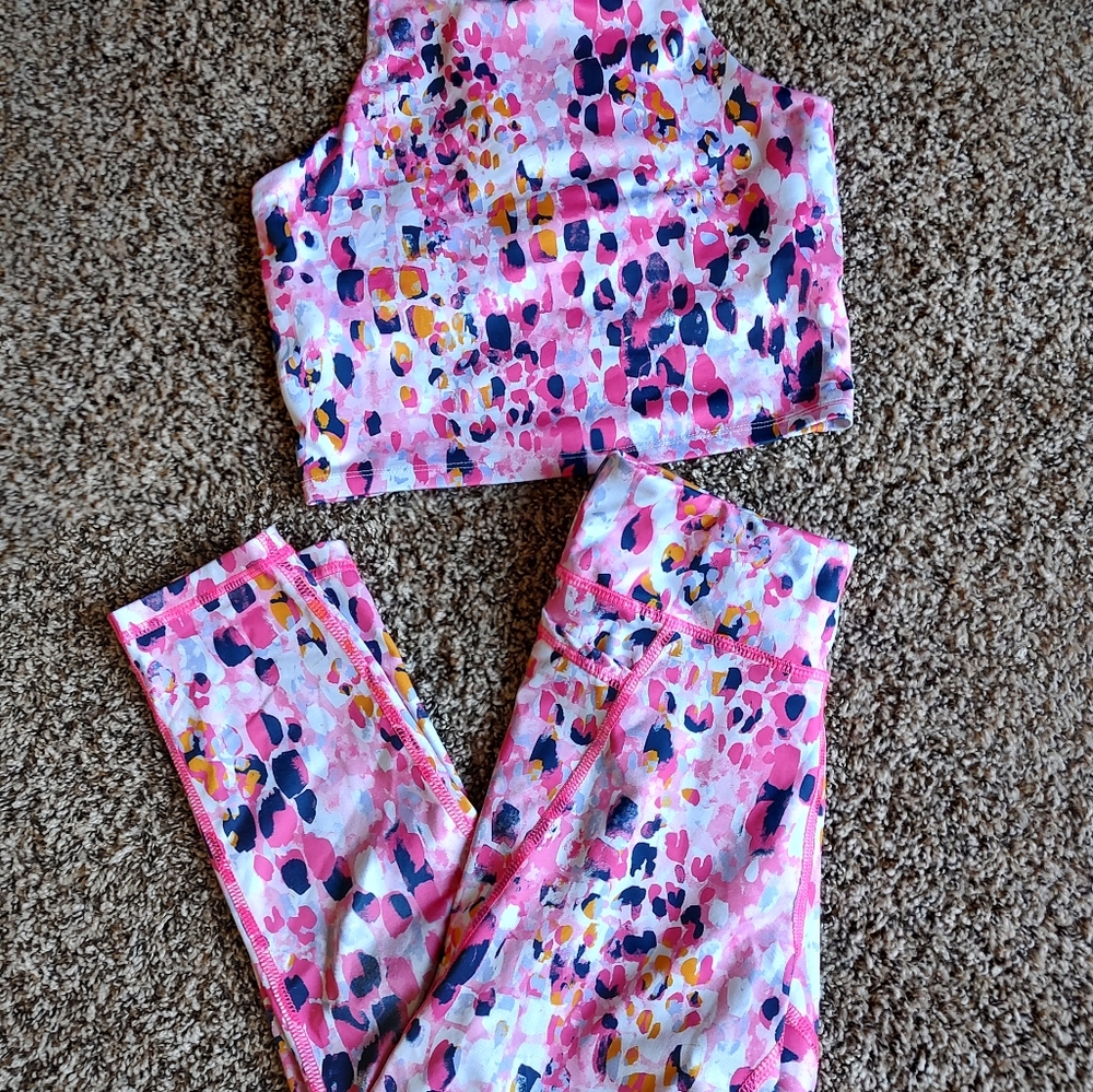 Tek Gear Girls Leggings and Longline Sports Bra